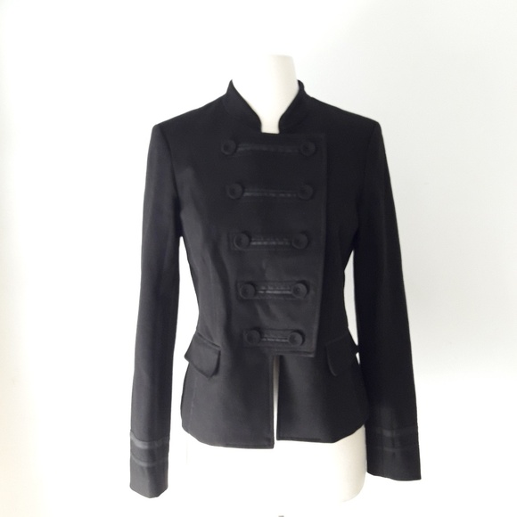 Kenar Jackets & Blazers - KENAR BLACK MILITARY JACKET DOUBLE BREAST BUTTON